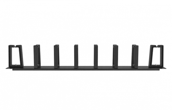 Органайзер кабельный горизонтальный с пластиковыми кольцами 8 колец 19"  ОКГП-8-19"-1U