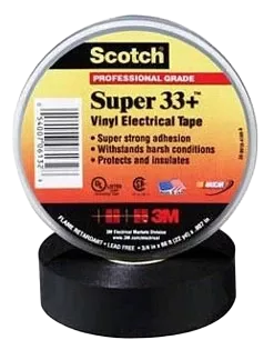 7000042541 Scotch Super 33+ изоляционная лента высшего класса, 19мм х 20м х 0,18мм