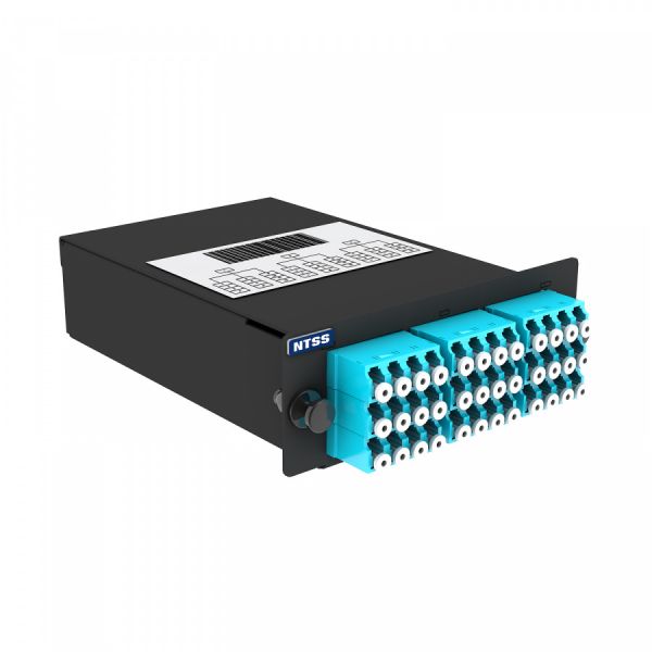 Кассета кроссовая NTSS STANDART 3 разъема MPO/UPC (male) 50/125 OМ3, на 36 LC/UPС (9 QLC/UPC), полярность А, черный