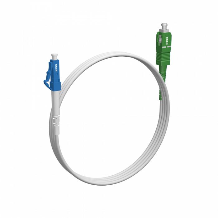 Шнур оптический NTSS spc LC/UPC-SC/APC G657A2 9/125 3.0мм 1.5м (патч-корд)