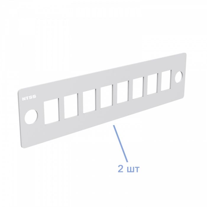 Кросс NTSS оптический настенный, укомплектованный, 10 портов LC/UPC duplex, 50/125 мкм (планки, сплайс-кассета, пигтейлы, КДЗС, адаптеры) серый RAL 7035