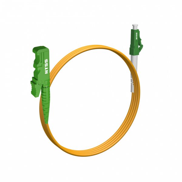 Шнур оптический NTSS spc E2000/APC-LC/APC 9/125 3.0мм 2м LSZH (патч-корд)