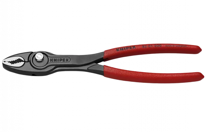 KN-8201200 TwinGrip клещи с фронтальным и боковым захватами, зев 4-22 мм, длина 200 мм, обливные ручки