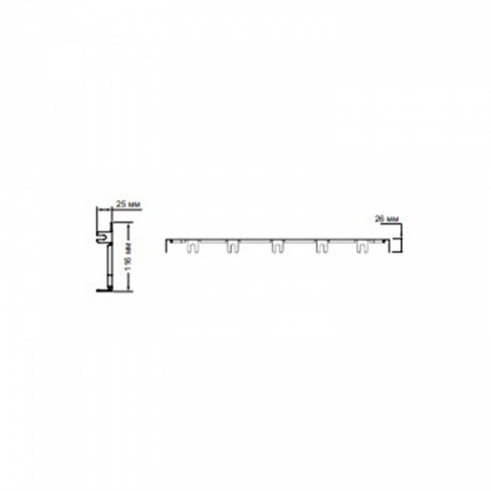 Торцевая заглушка оптического лотка NTSS 600*100 мм, желтая