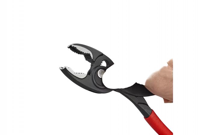 KN-8201200 TwinGrip клещи с фронтальным и боковым захватами, зев 4-22 мм, длина 200 мм, обливные ручки