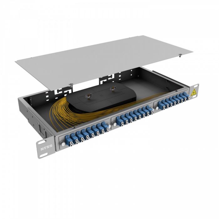 Кросс 19" NTSS PREMIUM, предсобранный 1U, 2 порта LC/UPC duplex, 9/125 мкм