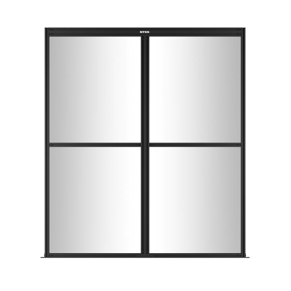 Заглушка торцевая системы изоляции NTSS, 42U, прозрачная, для коридора шириной 1800 мм, RAL 9005 чёрный