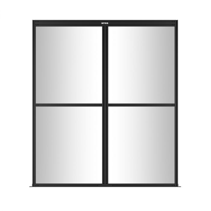 Заглушка торцевая системы изоляции NTSS, 42U, прозрачная, для коридора шириной 1800 мм, RAL 9005 чёрный