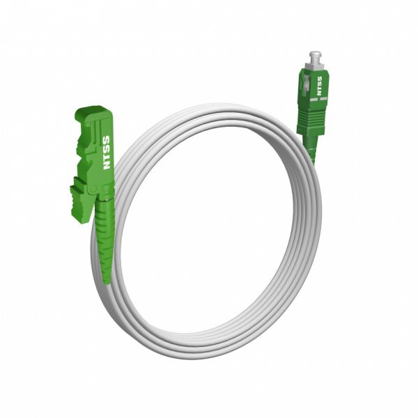 Шнур оптический NTSS spc E2000/APC-SC/APC 9/125 G.657A1 3.0мм 10м LSZH (патч-корд)