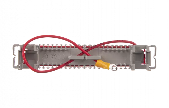 Плинт заземления универсальный ПВТ 10 пар, красный