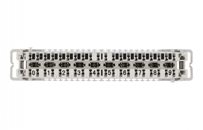 Плинт универсальный ПВТ-10Р Эконом, 10 пар размыкаемые контакты 0...9