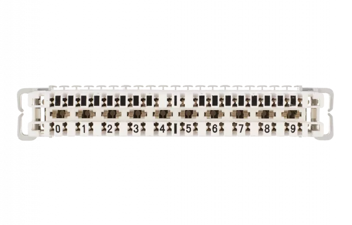 Плинт ПВТ-10Р Эконом, LSA plus,10 пар неразмыкаемые контакты 0...9