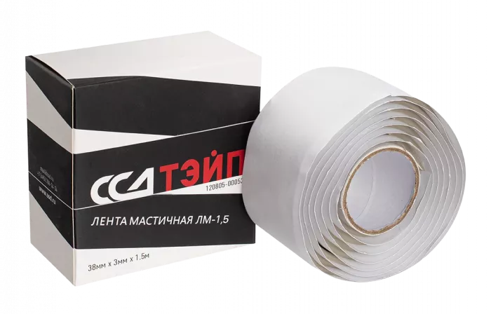Лента мастичная ЛМ-1,5 ССД-ТЭЙП 38мм х 1,5м х 3мм
