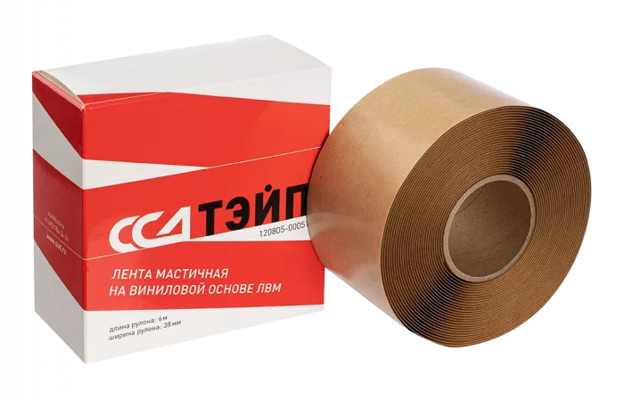Лента мастичная на виниловой основе ЛВМ ССД-ТЭЙП 38мм х 6м