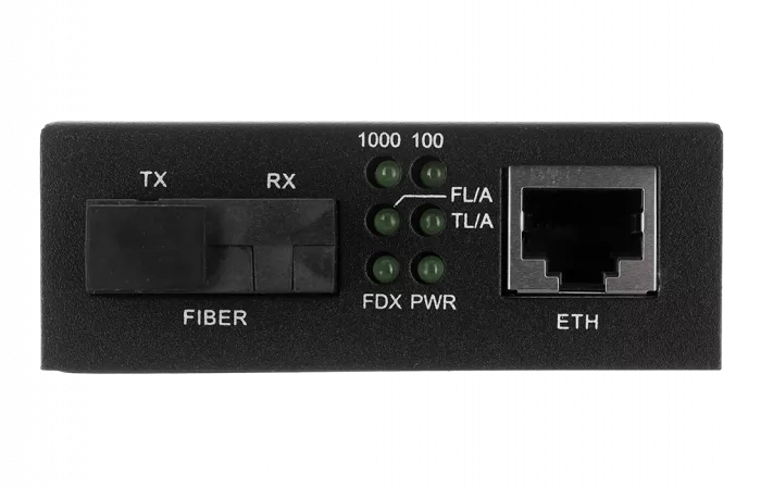 Медиаконвертер 10/100/1000M, Tx1550/Rx1310 20km, RJ45 SC