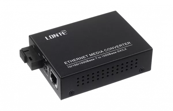 Медиаконвертер 10/100/1000M, Tx1550/Rx1310 20km, RJ45 SC