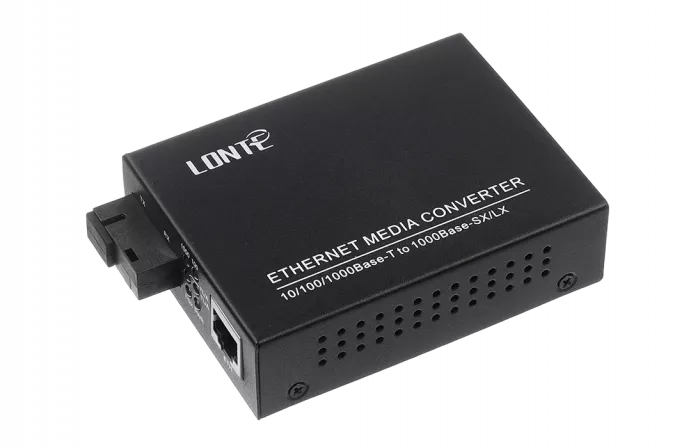 Медиаконвертер 10/100/1000M, Tx1310/Rx1550 20km, RJ45 SC