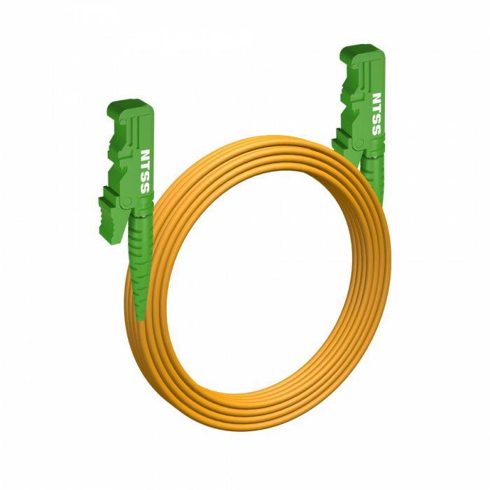 Шнур оптический NTSS spc E2000/APC-E2000/APC 9/125 3.0мм 20м LSZH (патч-корд)