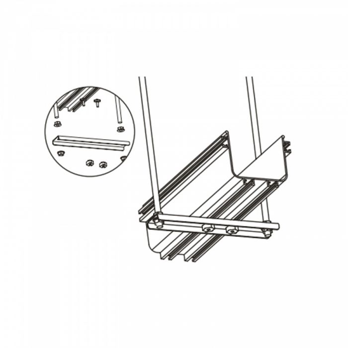 Кронштейн подвесной NTSS, "П"-типа, потолочный на шпильках для лотков шириной 360мм (комплект с крепежем без шпилек)