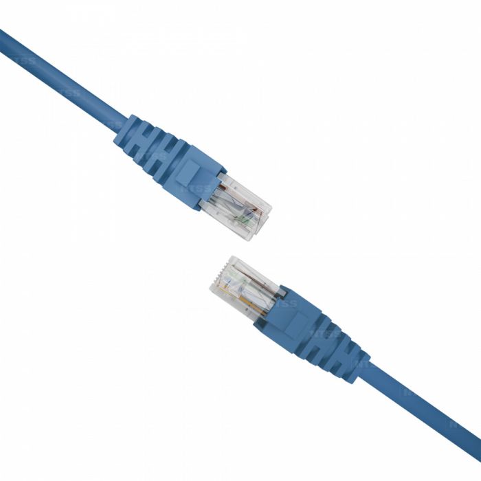 Патч-корд NTSS 2хRJ45/8P8C, T568B UTP 5e кат. литой 30 метров, LSZH, синий