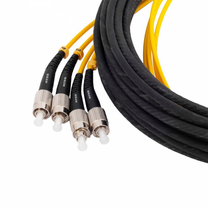 Сборка кабельная бронированная NTSS 4ов, FC/UPC-FC/UPC 9/125мкм, длина 60м, вывод 0.4м, буфер 3мм в бухте