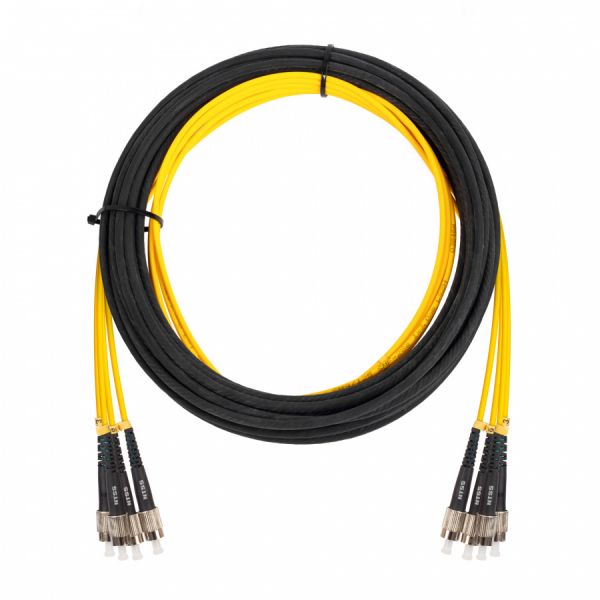 Сборка кабельная бронированная NTSS 4ов, FC/UPC-FC/UPC 9/125мкм, длина 100м, вывод 0.4м, буфер 3мм в бухте