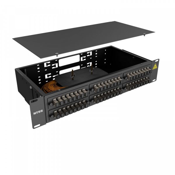 Кросс 19" NTSS PREMIUM, предсобранный 2U, 48 портов SC/UPC, 62.5/125 мкм, черный