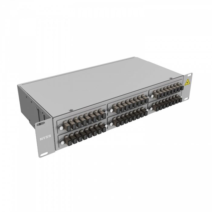 Кросс 19" NTSS PREMIUM, предсобранный 2U, 48 портов SC/UPC, 62.5/125 мкм