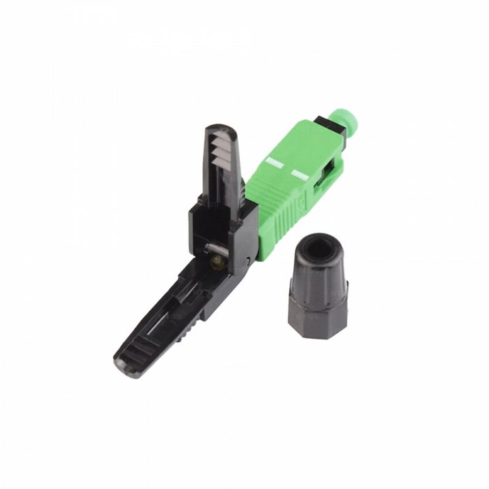 Коннектор оптический быстрой установки, не полируемый, безклеевой, SC/APC, FTTH