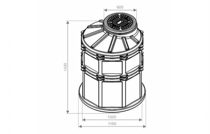 Колодец пластиковый кабельный ККТ-3.1-ССД