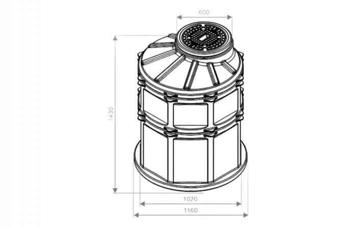 Колодец пластиковый кабельный ККТ-3.1-ССД