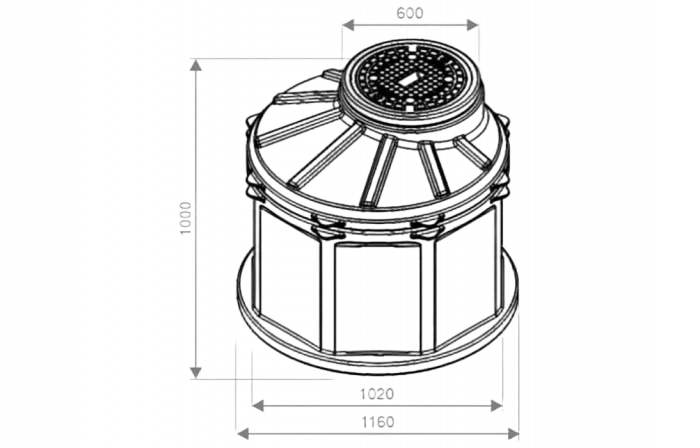 Колодец пластиковый кабельный ККТ-3-ССД