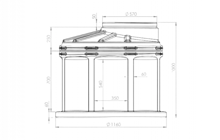Колодец пластиковый кабельный ККТ-3-ССД