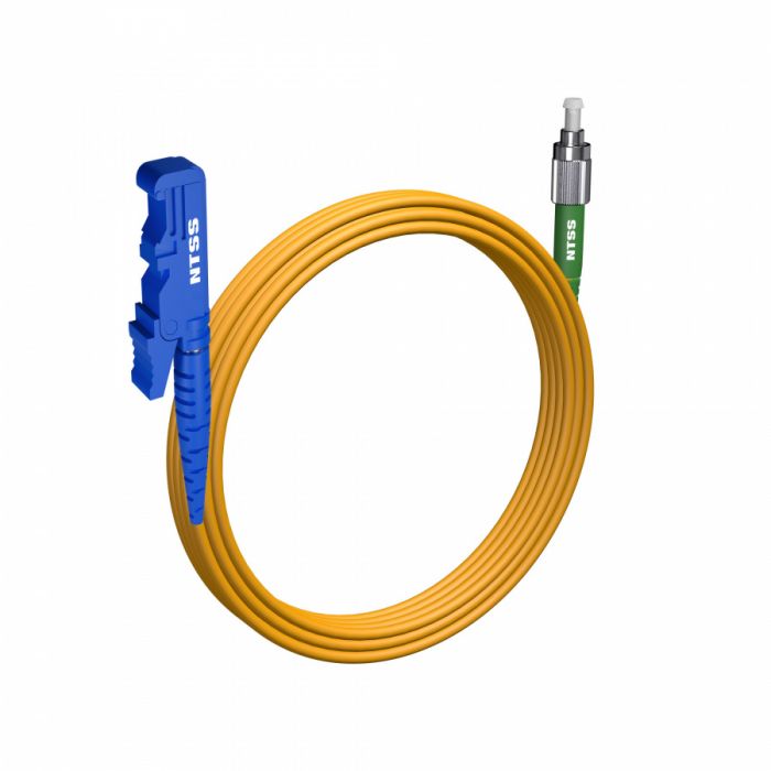 Шнур оптический NTSS spc E2000/UPC-FC/APC 9/125 3.0мм 10м LSZH (патч-корд)