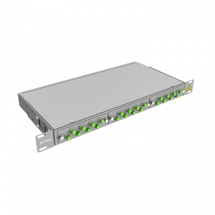 Кросс 19" NTSS PREMIUM, предсобранный 1U, 20 портов FC/APC, 9/125 мкм