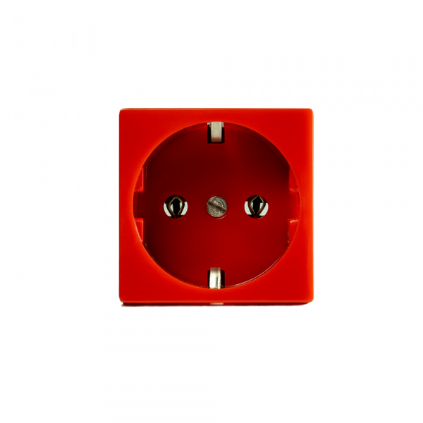 Розетка электрическая NTSS 2К+З (красный)