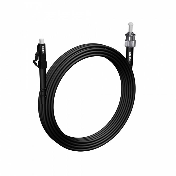 Шнур оптический NTSS spc LC/UPC-ST/UPC 9/125 3.0мм 15м черный LSZH (патч-корд)