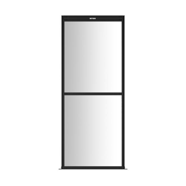 Заглушка торцевая системы изоляции NTSS, 42U, прозрачная, для коридора шириной 800 мм, RAL 9005 чёрный