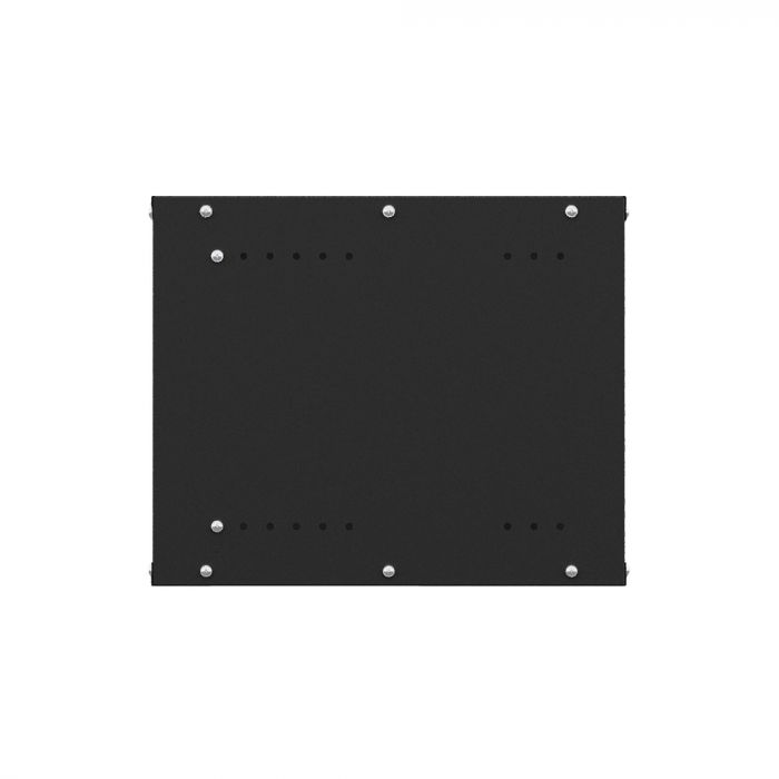 Шкаф настенный телекоммуникационный NTSS LIME 6U 550×350×370 мм, 2 профиля 19, дверь стеклянная, боковые стенки несъемные, разобранный, черный RAL 9005