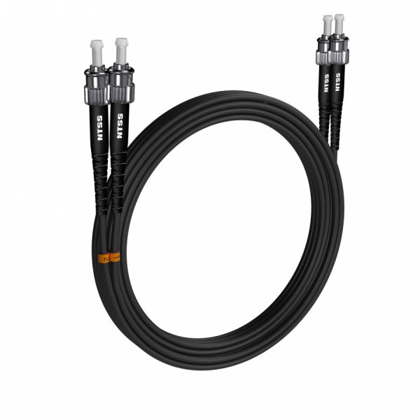 Шнур оптический NTSS PREMIUM dpc ST/UPC-ST/UPC 62.5/125 3.0мм 20м черный LSZH (патч-корд)