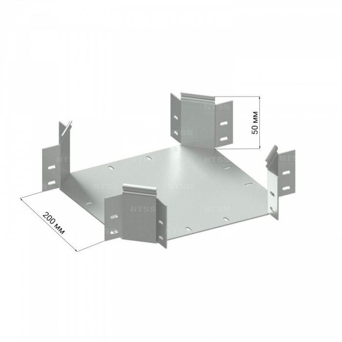 Х-образный угол NTSS 50х200, толщина 0,7 (с крышкой)
