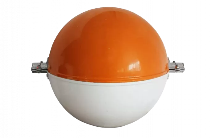 ШМ-ИМАГ-600-27,5-О/Б - сигнальный шар-маркер для ЛЭП, 27,5 мм, 600 мм, оранжево-белый