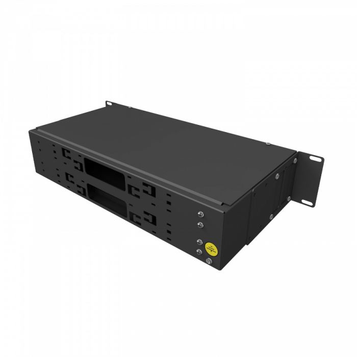Кросс 19" NTSS PREMIUM, предсобранный 2U, 48 портов ST/UPC, 9/125 мкм, черный