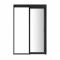 Дверной блок системы изоляции NTSS 48U, с одной механической дверью, стекло, с замком, для коридора без левого ряда шириной 800 мм, RAL 9005 чёрный