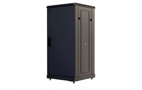 Шкаф телекоммуникационный напольный 19", 24U(600x1000), ШТ-НП-М-24U-600-1000-М-Ч, передняя дверь металл, черный ССД