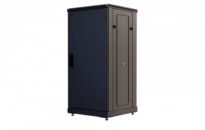 Шкаф телекоммуникационный напольный 19", 24U(600x1000), ШТ-НП-М-24U-600-1000-М-Ч, передняя дверь металл, черный ССД