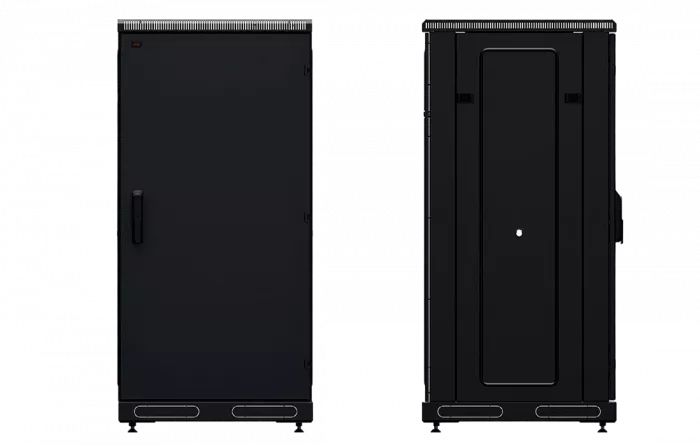 Шкаф телекоммуникационный напольный 19", 24U(600x1000), ШТ-НП-М-24U-600-1000-М-Ч, передняя дверь металл, черный ССД