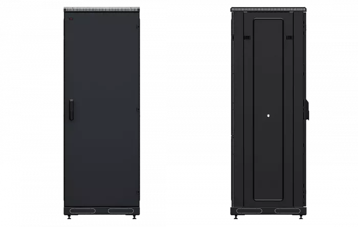 Шкаф телекоммуникационный напольный 19", 27U(800x1000), ШТ-НП-М-27U-800-1000-М-Ч, передняя дверь металл, черный ССД