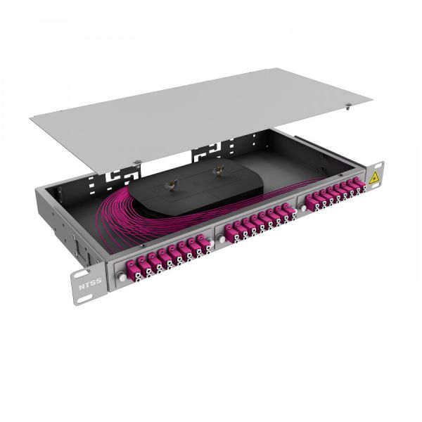 Кросс 19" NTSS PREMIUM, предсобранный 1U, 24 порта LC/UPC duplex, 50/125 мкм OM4