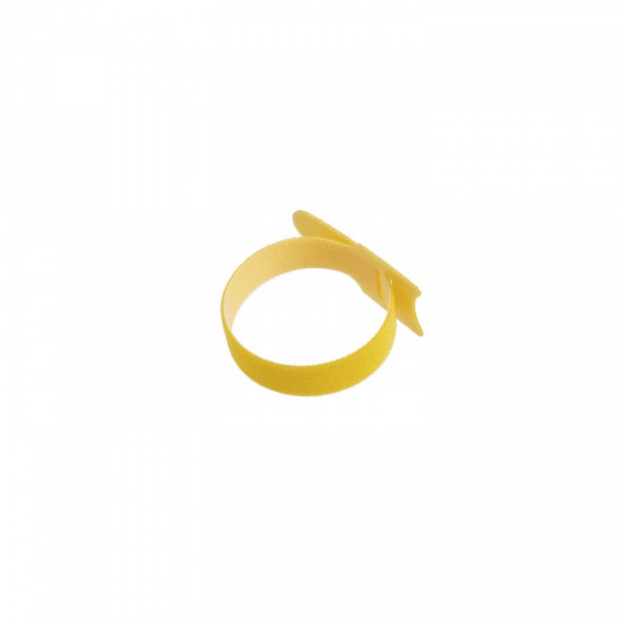 Хомут липучка 210х16 желтый (упак 20шт)